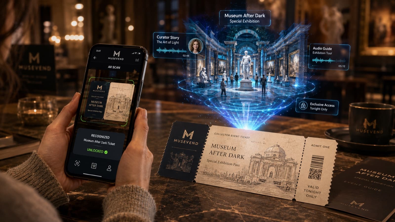 AR Collectibles & Tickets — Limited-edition drops with digital rewards.