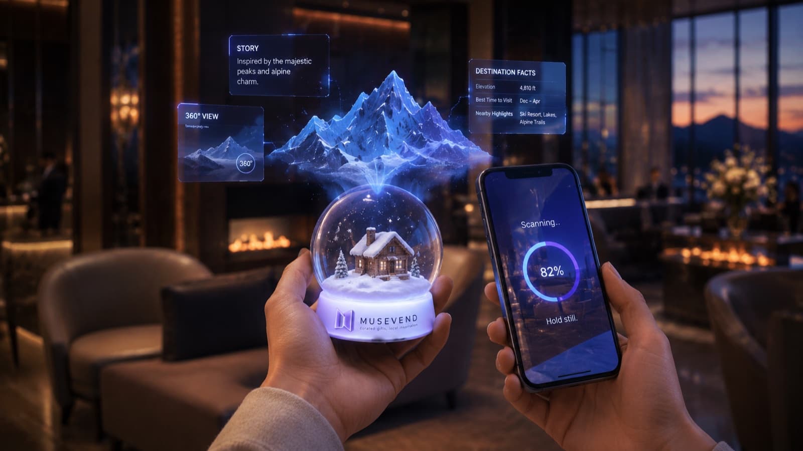 AR Snow Globes — A miniature world inside the glass — and beyond it.