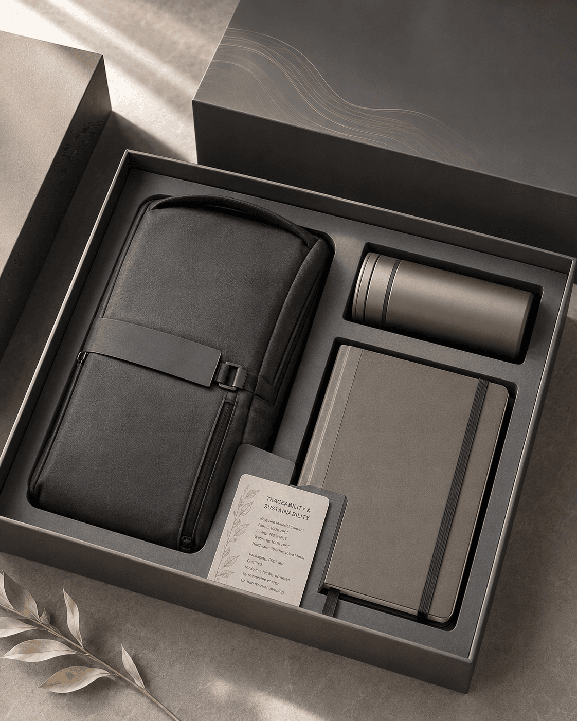 Developer artifact kit — custom mechanical keycaps, transparent MagSafe bank, titanium tags