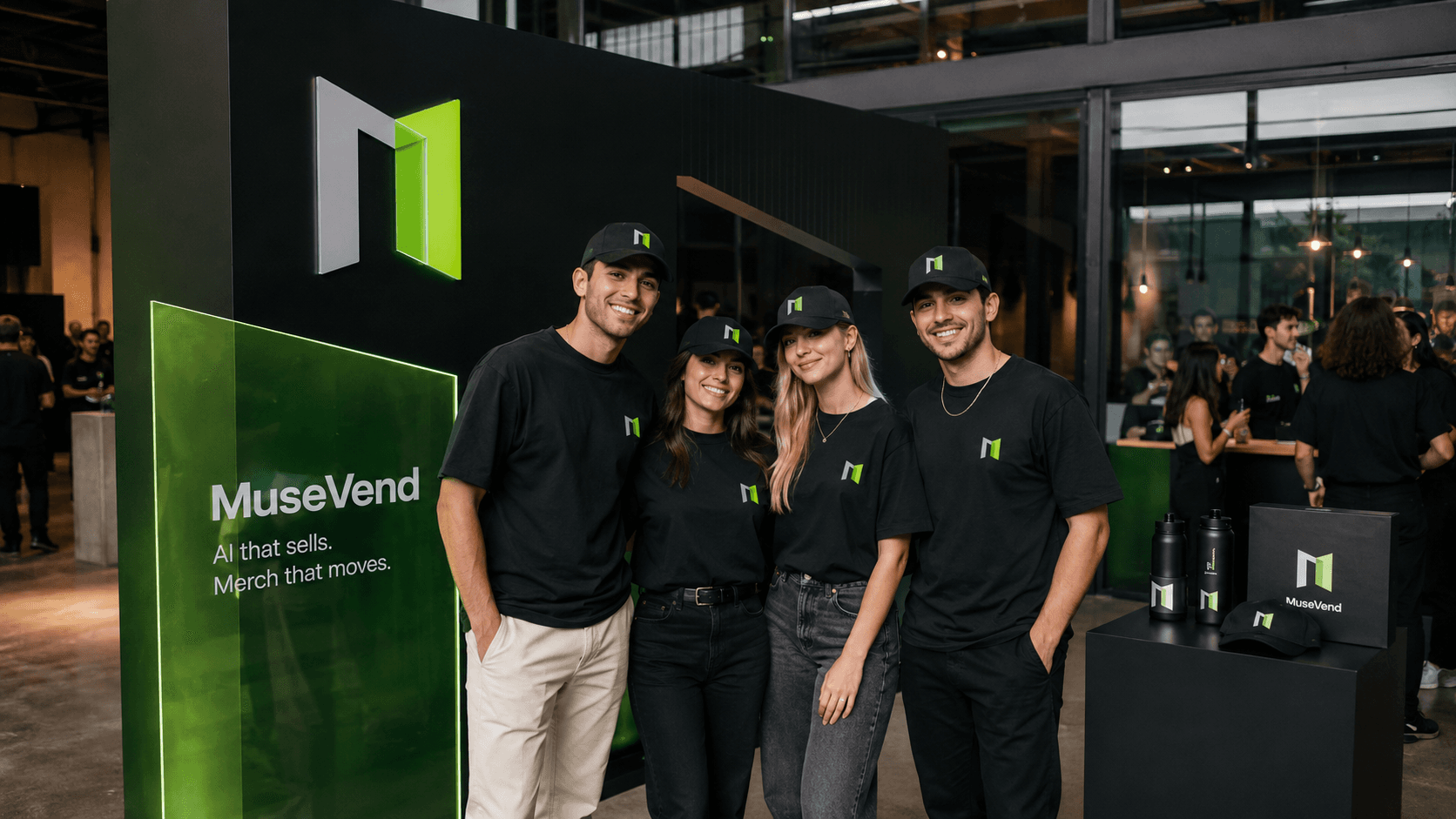 Branded photo moment wall giving attendees an on-brand backdrop to share