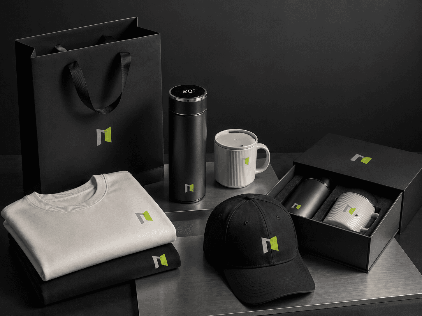 Premium MuseVend branded artifacts curated for an enterprise activation program