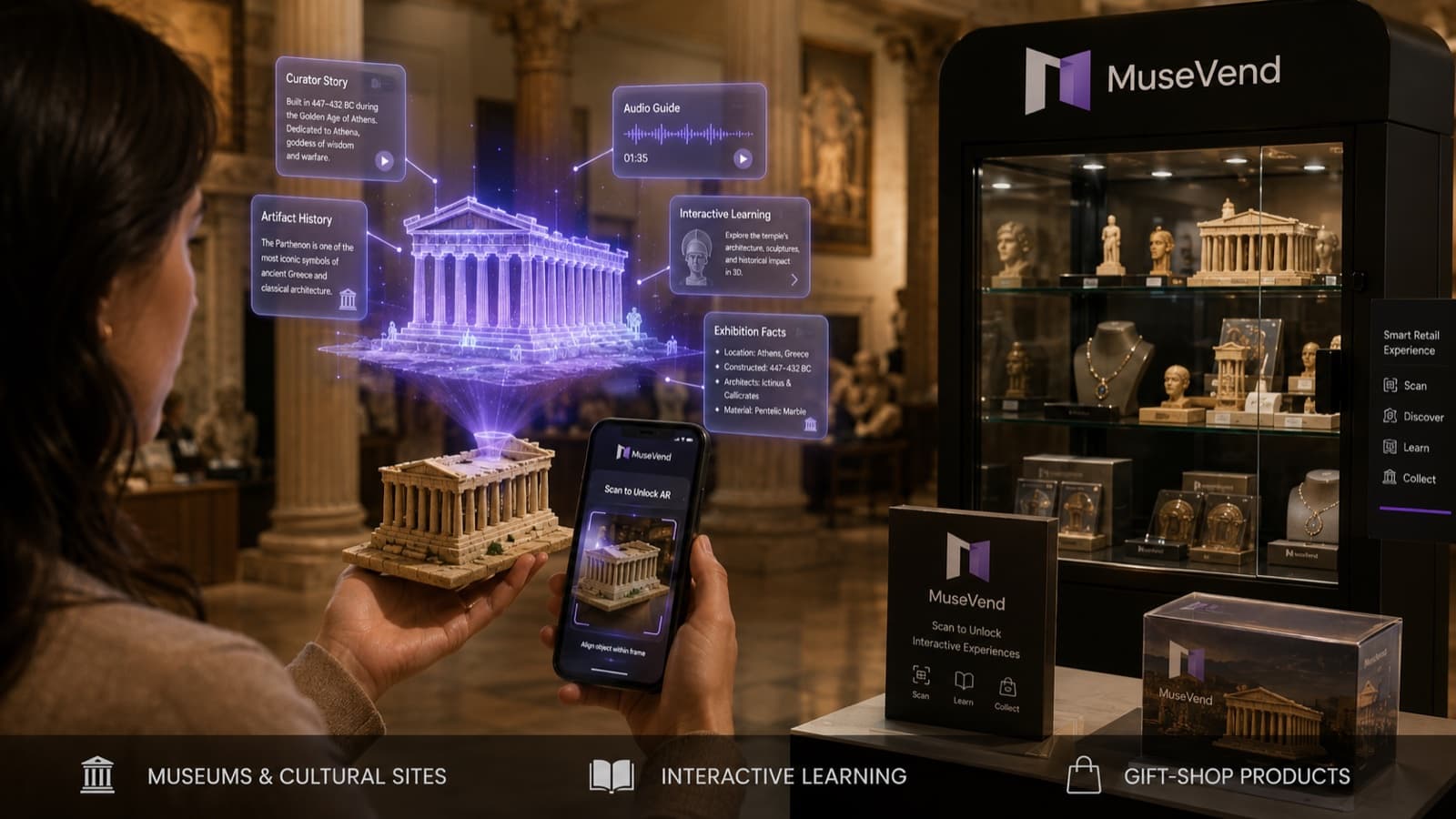 Museums & Cultural Sites — MuseVend AR souvenirs in context.