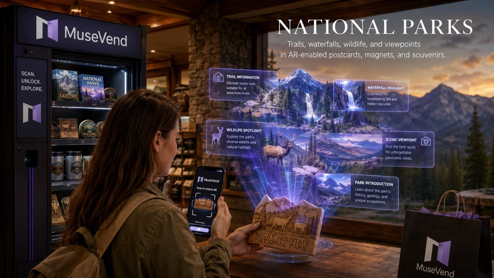 National Parks — MuseVend AR souvenirs in context.